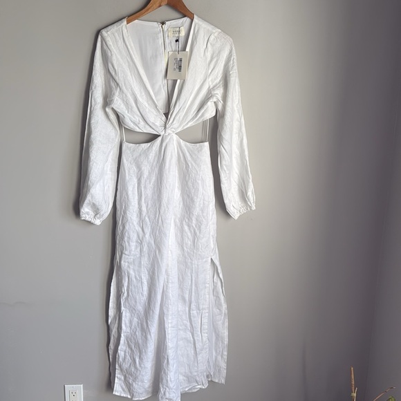 NEW Dissh TINA WHITE TWIST MIDI DRESS 6 - Picture 2 of 10